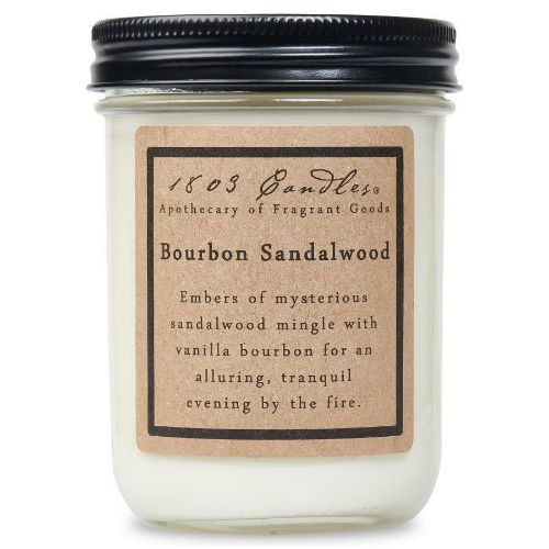 bourbon sandalwood soy candle