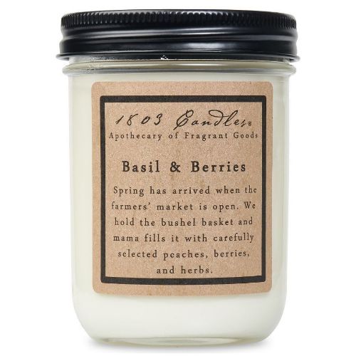 Basil & Berries soy jar candle