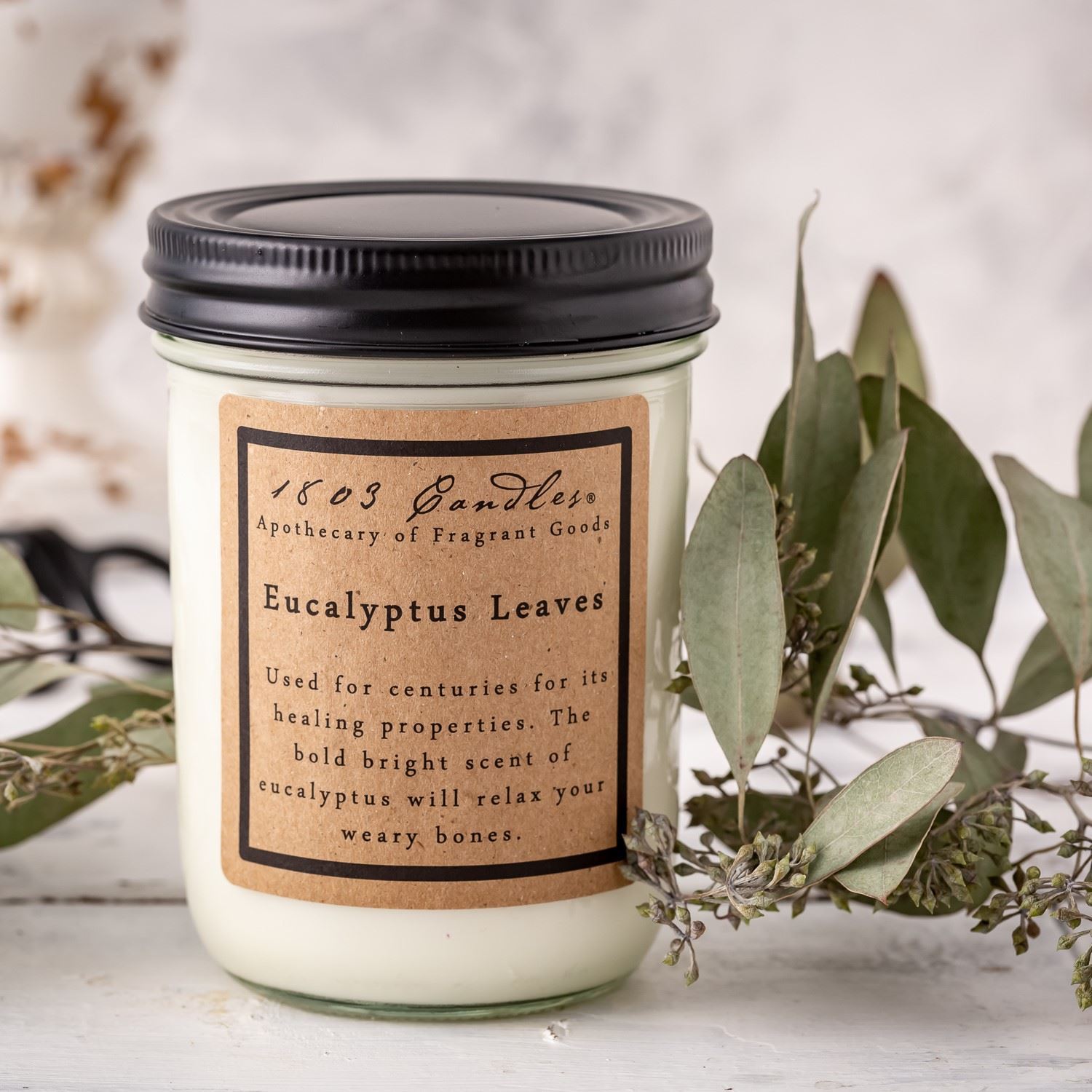 Eucalyptus Leaves Soy Candle. 1803 Candles Best Scented Soy Candles!