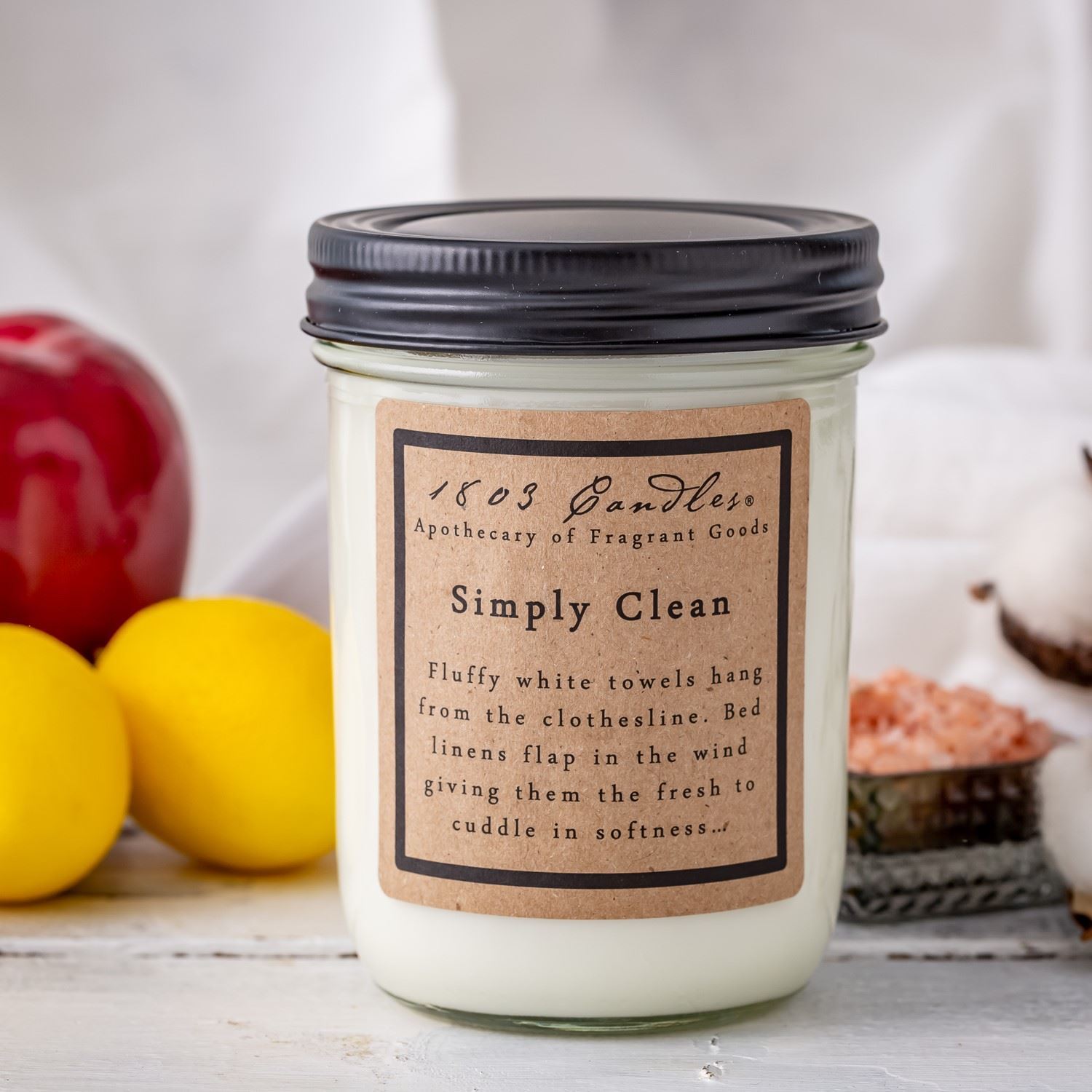 Soy Candle Simply Clean. 1803 Candles Best Scented Soy Candles!