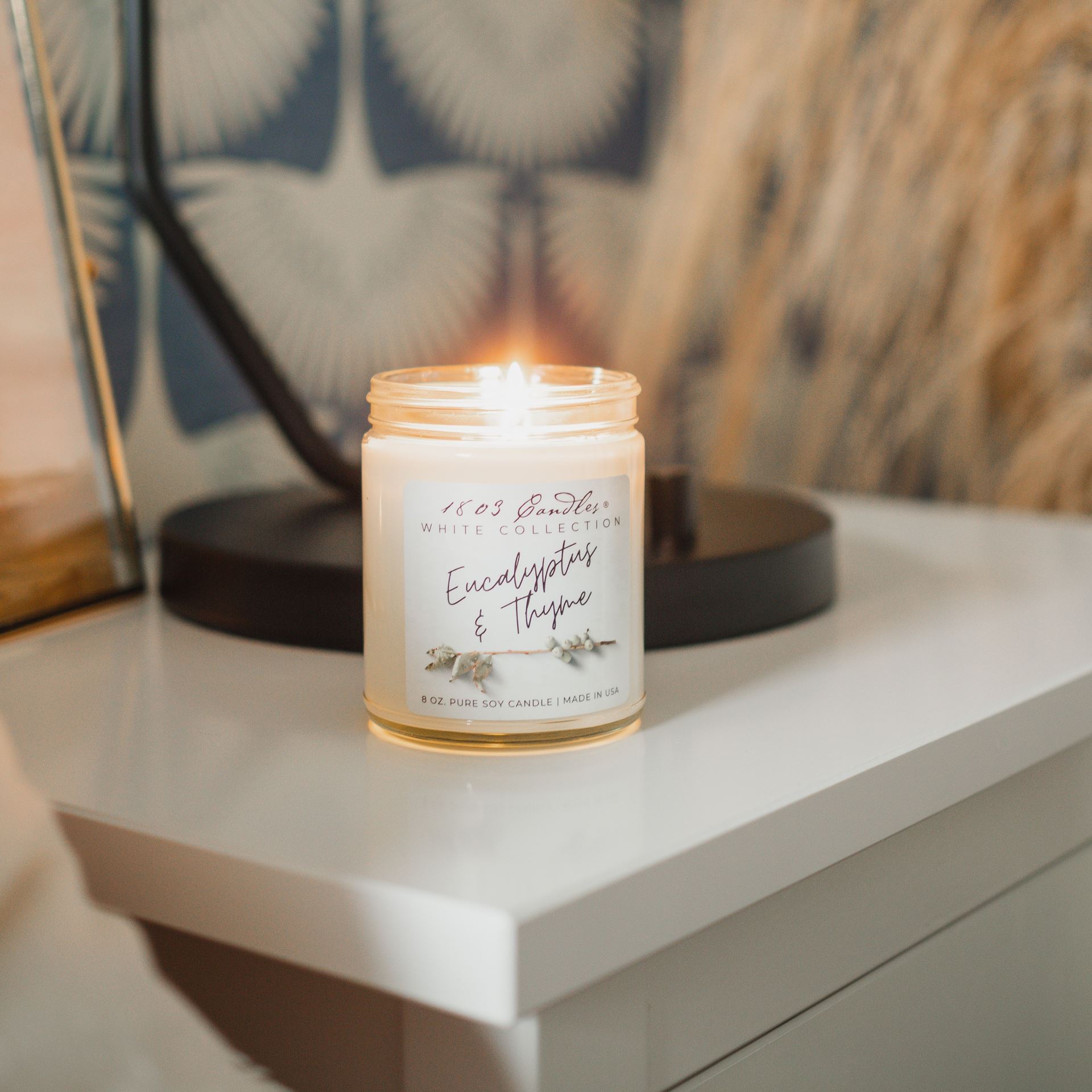 Eucalyptus & Thyme Soy Candle. 1803 Candles Best Scented Soy Candles!