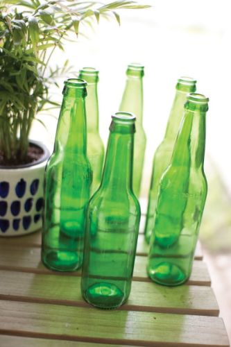 Recycled Green Glass Bottle Set