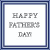 Happy Fathers Day Gift Card Blue