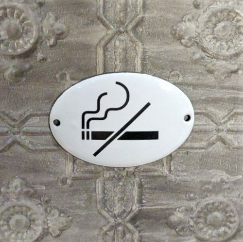 Enamel-No Smoking Sign