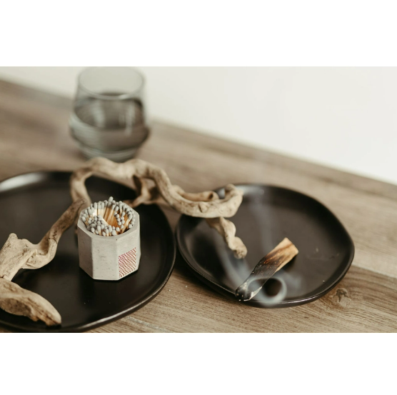 MatchesGrey Match Holder with Striker. 1803 Candles Best Scented Soy