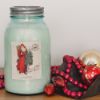 Limited Edition Blue Jar-Old World Santa with Red Coat