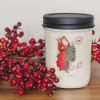 14oz. Jar-Old World Santa Red Coat-Pine Needles & Berries