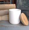Matte White Ceramic Jar Candle-Palo Santo Wood