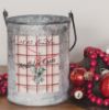 Picture of 20oz. Tin Bucket Candle-Mistletoe Kisses Plaid Label