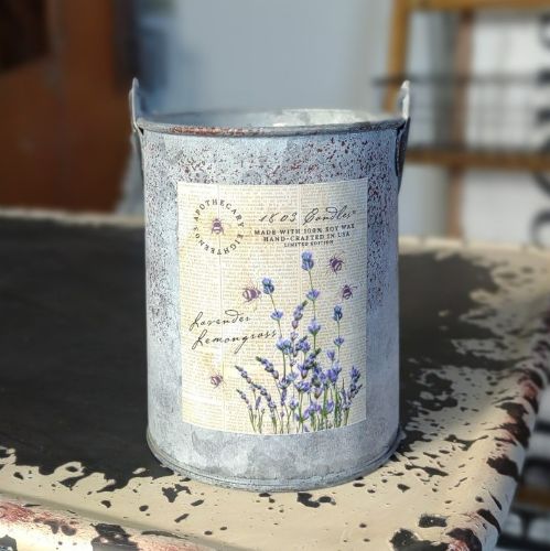 Tin Bucket Lavender Lemongrass