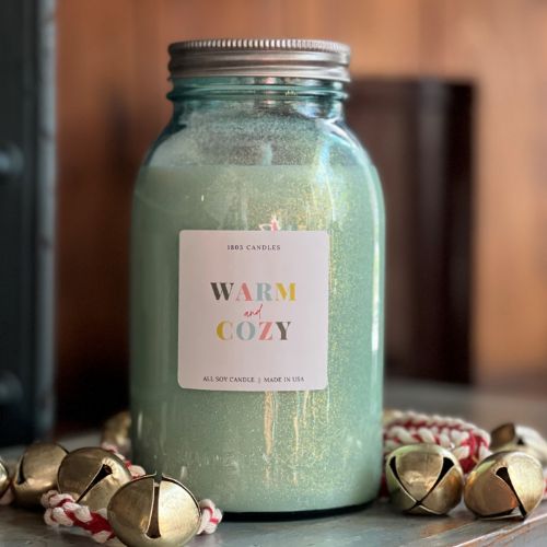 Picture of Limited Edition Blue Jar-Warm & Cozy 25oz.