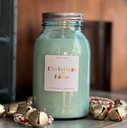 Picture of Limited Edition Blue Jar-Christmas at the Farm 25oz.