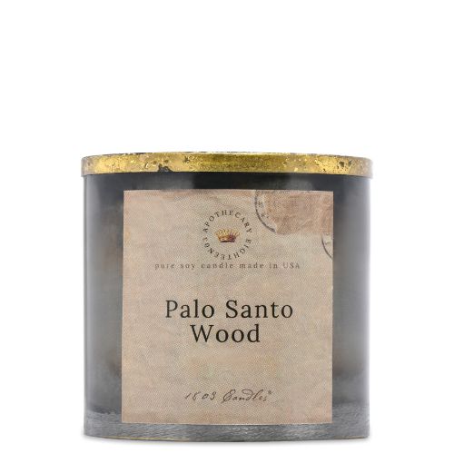 Tin with Gold Rim 10oz-Palo Santo Wood GR Brown Label