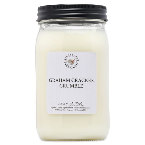 Limited Edition Quart Jar-Graham Cracker Crumble 32oz Gray Stripe
