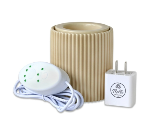 Taupe Fluted Petite Wax Warmer