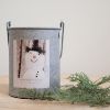 20oz. Tin Bucket Candle-Snowman Village Border Label