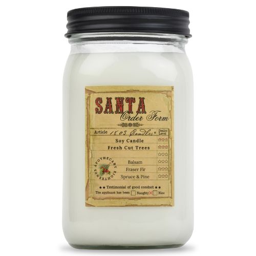 Limited Edition Quart Jar-Santa's List 32oz.-Fresh Cut Trees