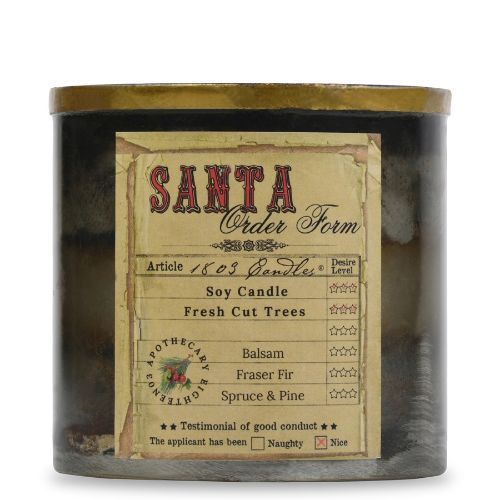 Tin with Gold Rim 10oz-Santa's List