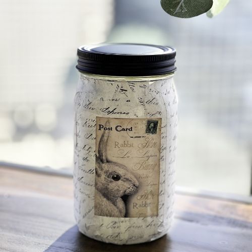 Quart Jar-Bunny Postcard Script