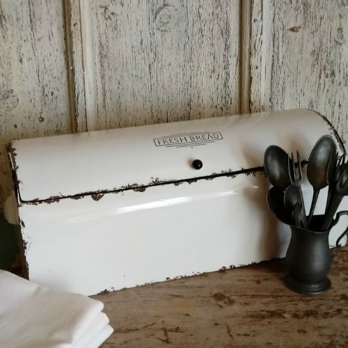 Home-Distressed Enamel Bread Box