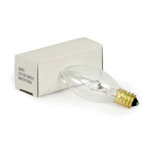 Glass-30 Watt Candelabra Base Light Bulb Set