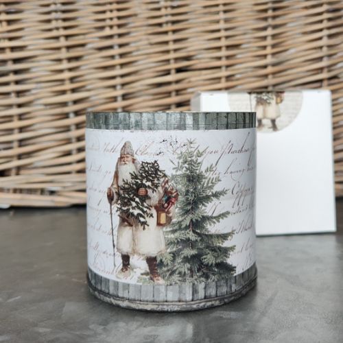 10oz. Silver Corrugated-Mistletoe Kisses