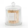 Matches-Glass Jar with Lid, White
