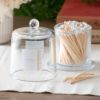 Matches-Glass Jar with Lid, White