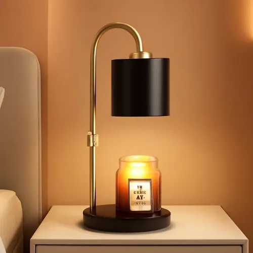 Wax Warmer-Black & Gold Candle Warmer Lamp with Timer
