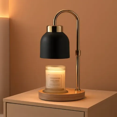 Wax Warmer-Black Modern Candle Warmer Lamp with Timer