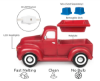Nostalgic Red Truck Wax Warmer