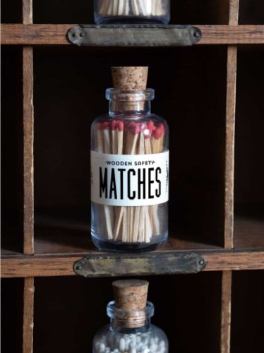 Matches-Mini Apothecary, Vintage Red
