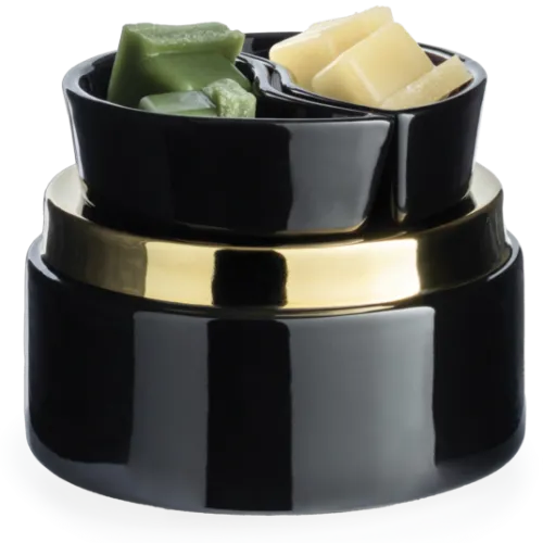 Wax Warmer-Black & Gold 2 in 1 Split Dish