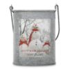 20oz. Tin Bucket Candle-Snowman Village