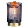 Wax Warmer-Black Fluted Glass