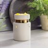 Wax Warmer-White & Gold Illumination
